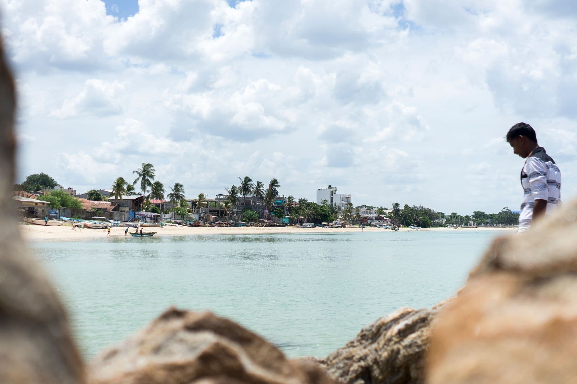 Turquoise water and beach on Sri Lanka's east coast