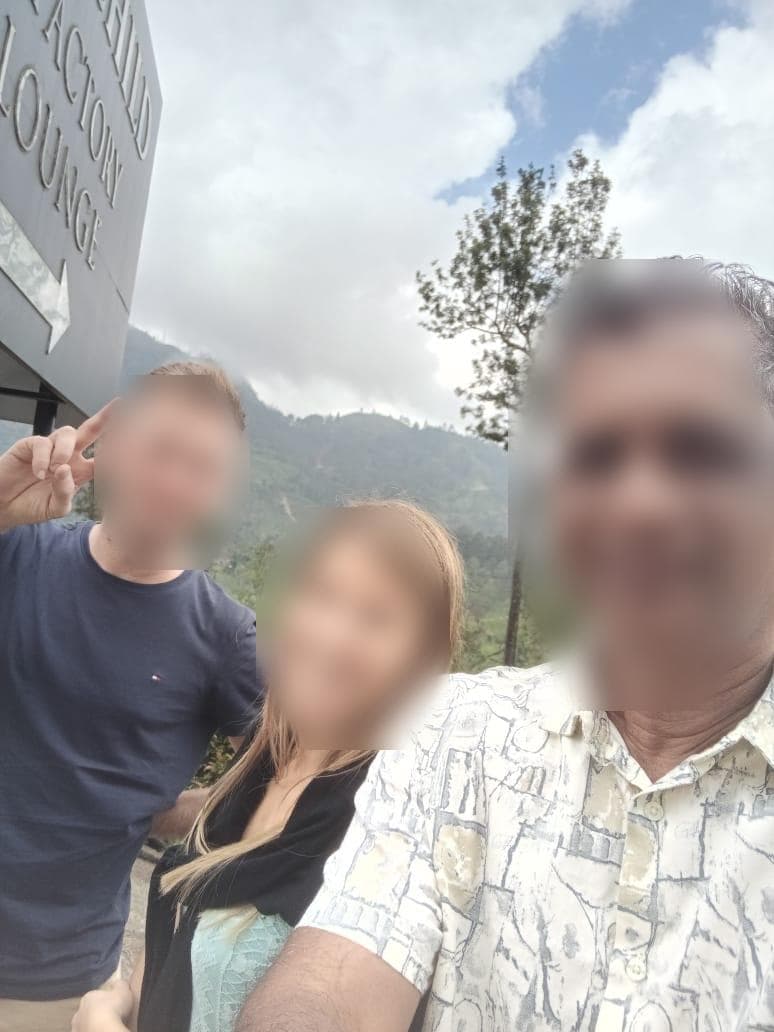 Sri Lanka coast and culture travel photo with faces blurred