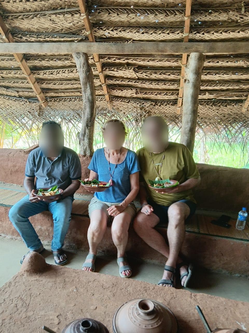 Sri Lanka coast and culture travel photo with faces blurred