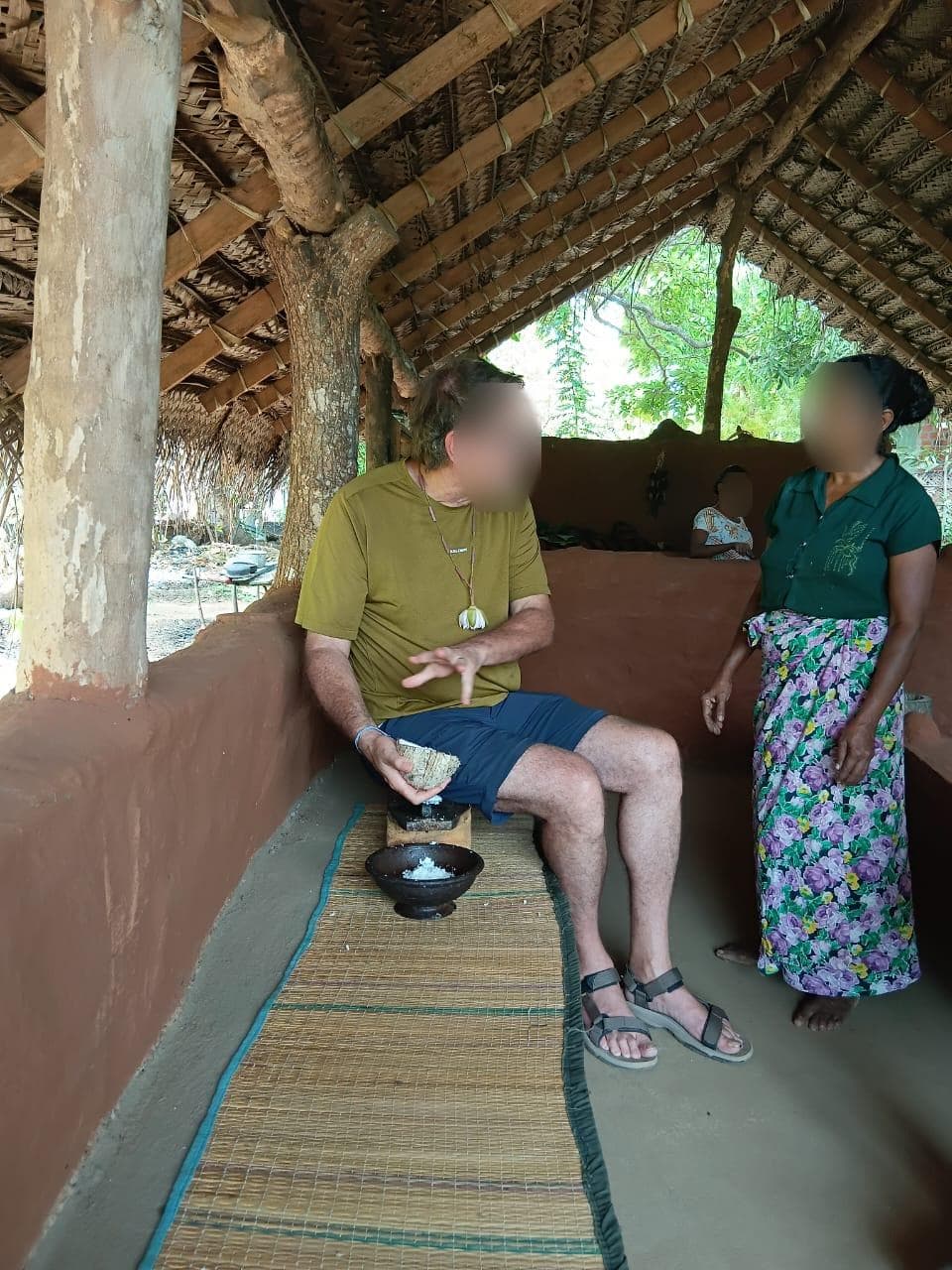 Sri Lanka coast and culture travel photo with faces blurred
