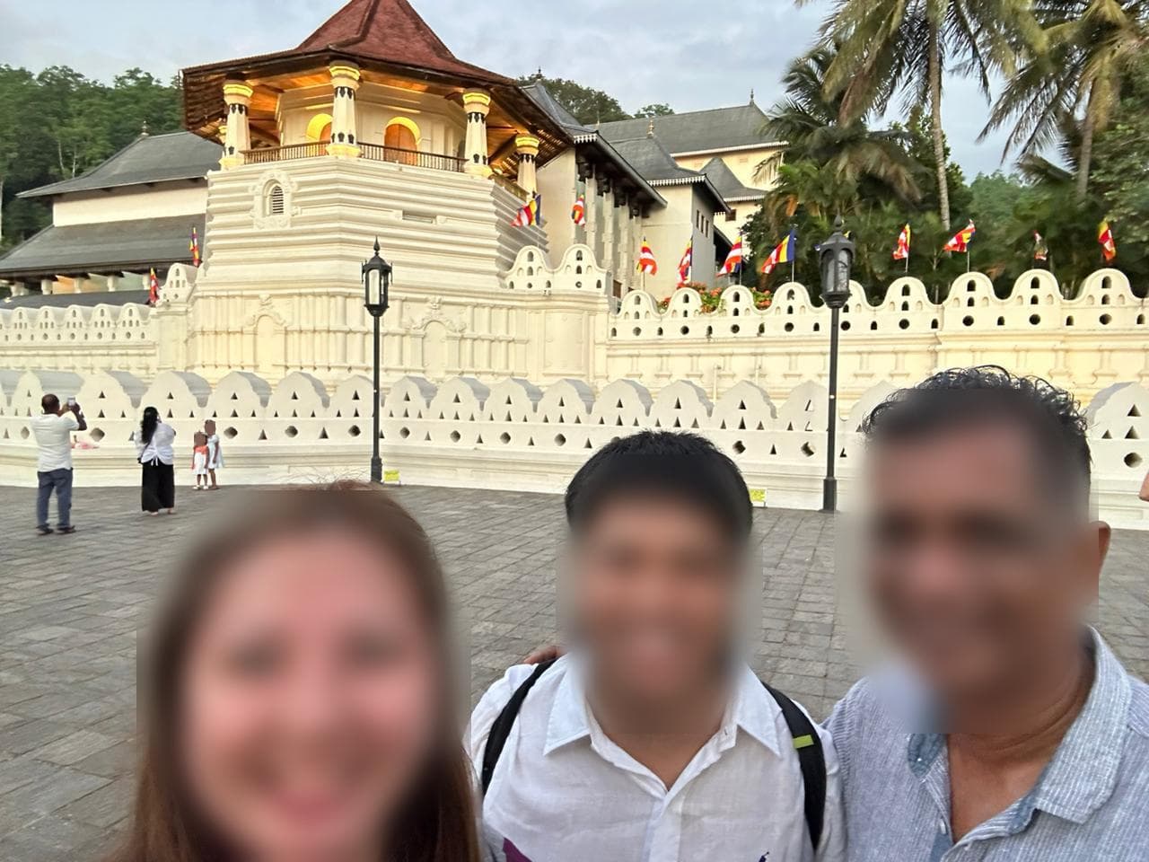 Sri Lanka coast and culture travel photo with faces blurred