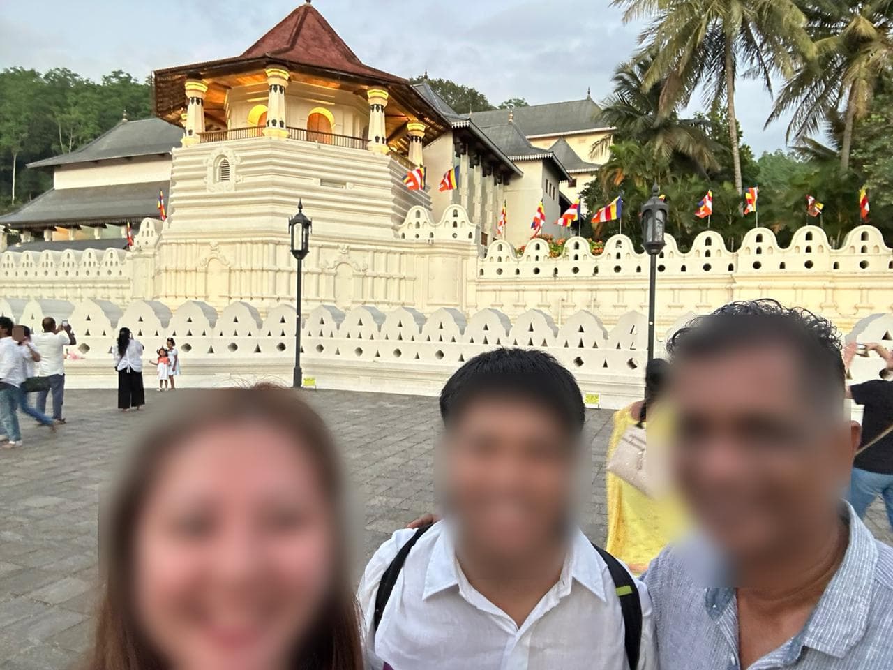 Sri Lanka coast and culture travel photo with faces blurred