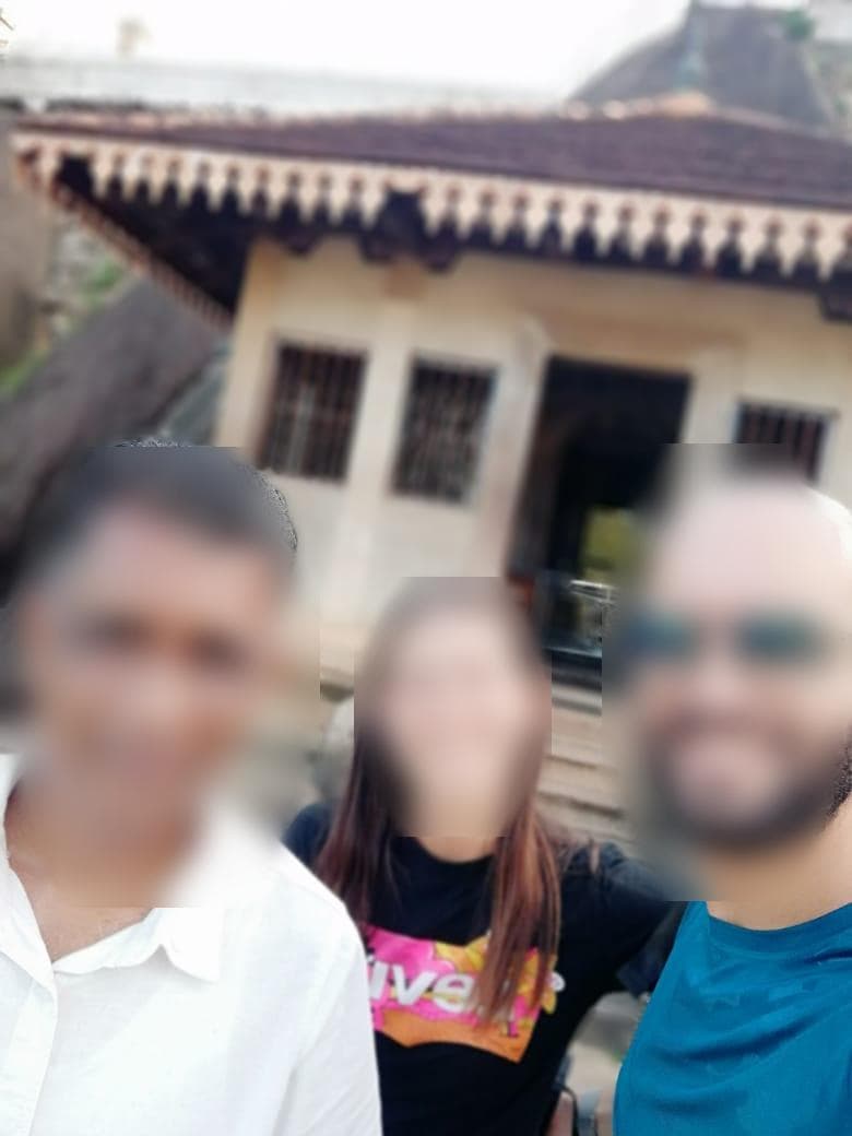 Sri Lanka coast and culture travel photo with faces blurred