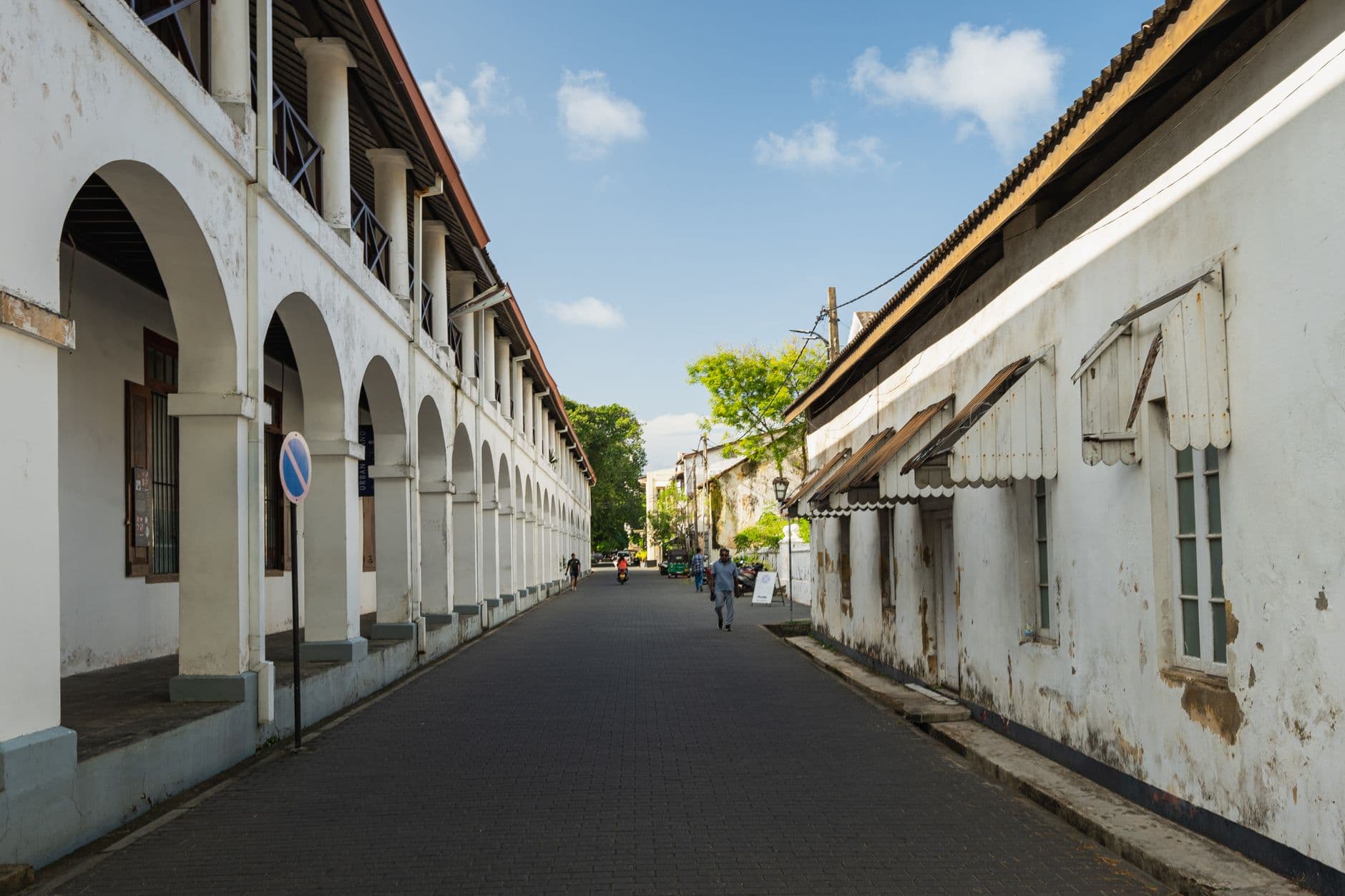 Colonial-era streets inside Galle Fort